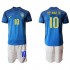 Camisola Brasil Neymar JR 10 Criança Equipamento Segundo 2020-2021 Manga Curta